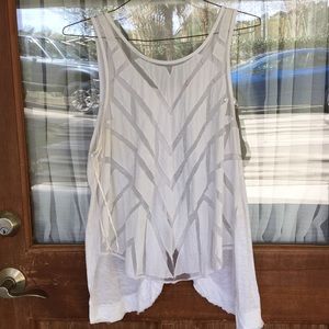Free People sheer button back top EUC
